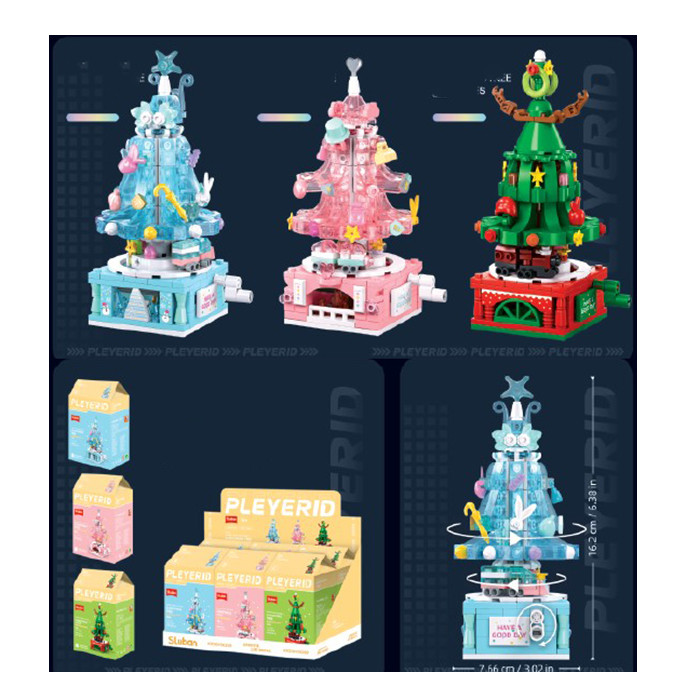 Конструктор SLUBAN ялинка, в кор-ці, (3 види) /9/54/6шт в кор. 36,5-19-16,5см, фото 1