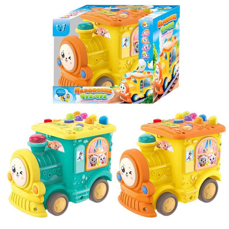 Музичний паровозик "WToys", 2 кольори, ОЗВУЧ. УКР. МОВОЮ, казки, пісні, скоромовки, загадки, пальчикові ігри, в кор. /72-2/, фото 1