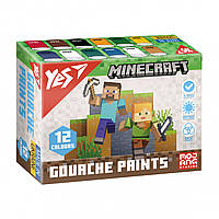 Фарби гуашеві Yes Minecraft 12 кол. 20 мл