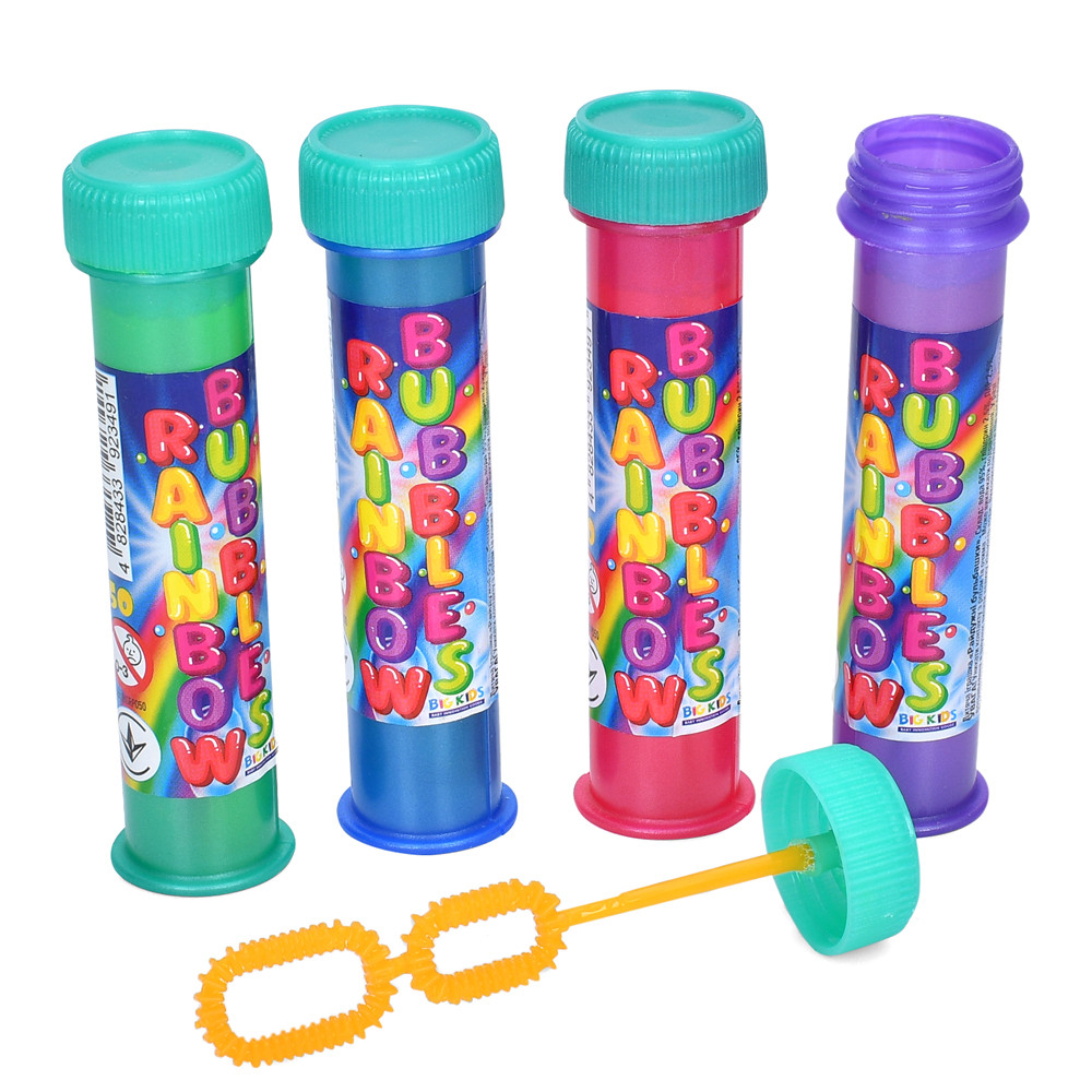 Мильні бульбашки 50мл, 11,5-3-3см, 4 кольори по 30шт в кор. /1/30/, фото 1