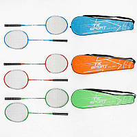 Бадмінтон "TK Sport", 3 кольори, 2 ракетки, металевий каркас, в чохлі, МІКС ВИДІВ /50/