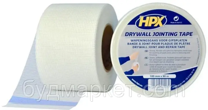 Стрічка армувальна серп'янка HPX FT10090 DRYWALL JOINTING TAPE 100 мм х 90м біла