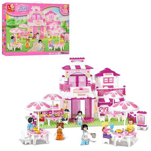 Конструктор SLUBAN кафе, фігурки, 306 дет, в кор-ці, 42,5-33-6см /12/, фото 1