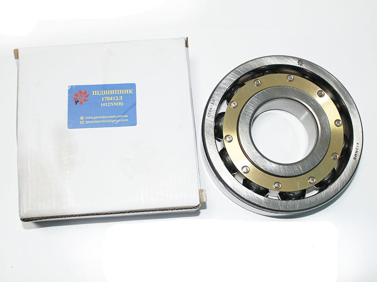 Підшипник 170412Л (412NMB) первинного валу КПП задній. ГОСТ 520:2014 (Гарантпостач-К, Китай) 170412Л