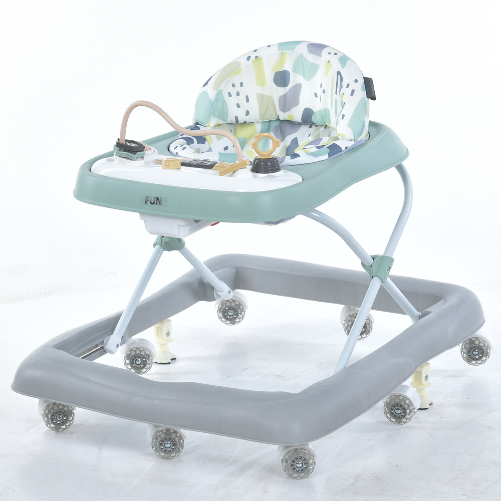 Ходунки ME 1184 FUN Green (1шт) музика, колеса 8шт, стопор, на бат-ці, зелений, фото 1