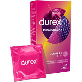 Презервативи Durex Pleasuremax з силіконовою змазкою з ребрами та крапками 12 шт. (5038483204016) - оригінал