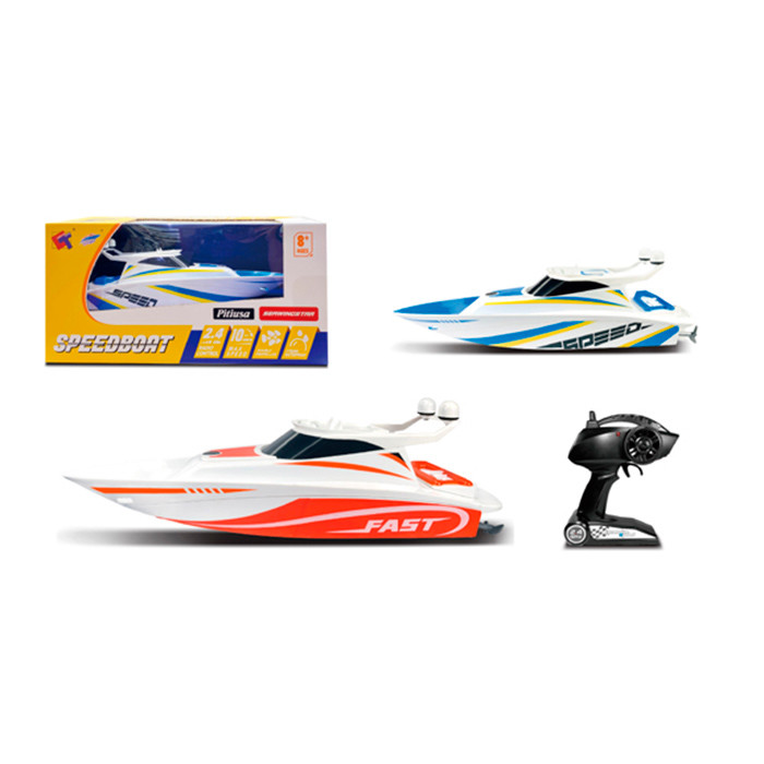 Р/К катер 2,4G, акум, 35см, світло, USBзарядне, 2 кольори, в кор-ці, 40-19-17см /8/, фото 1