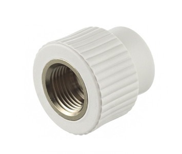 Муфта 25х3/4" РВ поліпропіленова (біла) Туреччина, фото 1