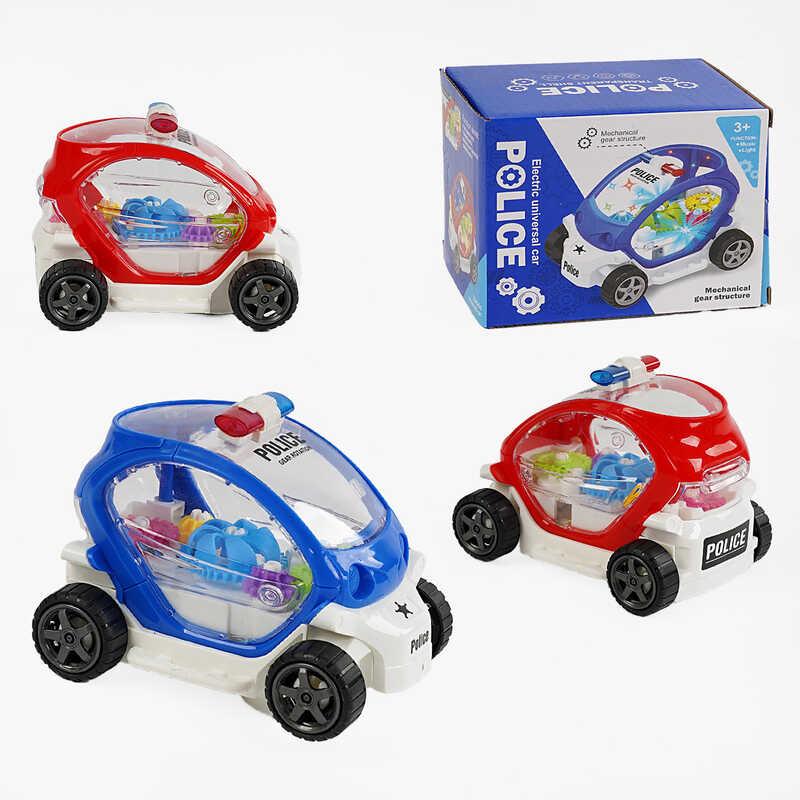 Машинка 2 кольори, "Поліція", підсвічування, звук, колесо вільного ходу, рухомі шестерні, в кор. /168-2/, фото 1