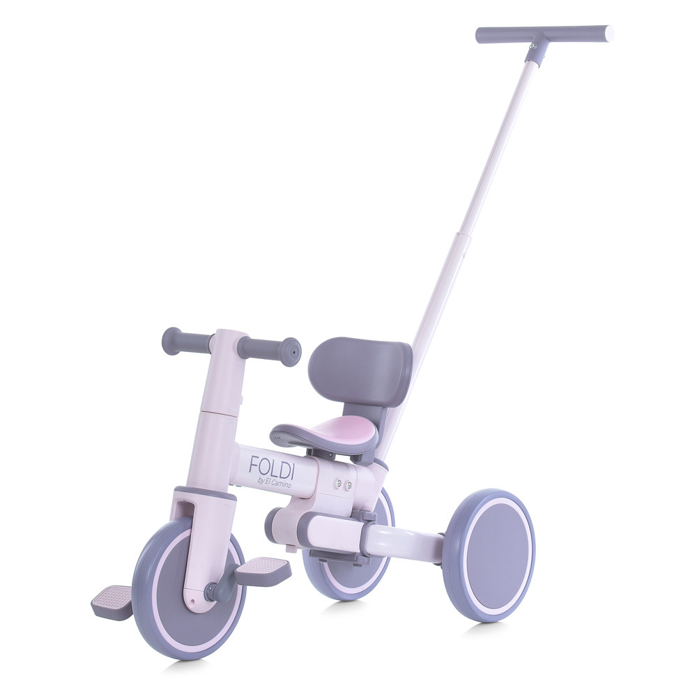 Велосипед дитячий ME 1202 FOLDI Lavender (1шт) 3в1, 3 кол EVA 8д.,батьківська ручка, бузковий, фото 1