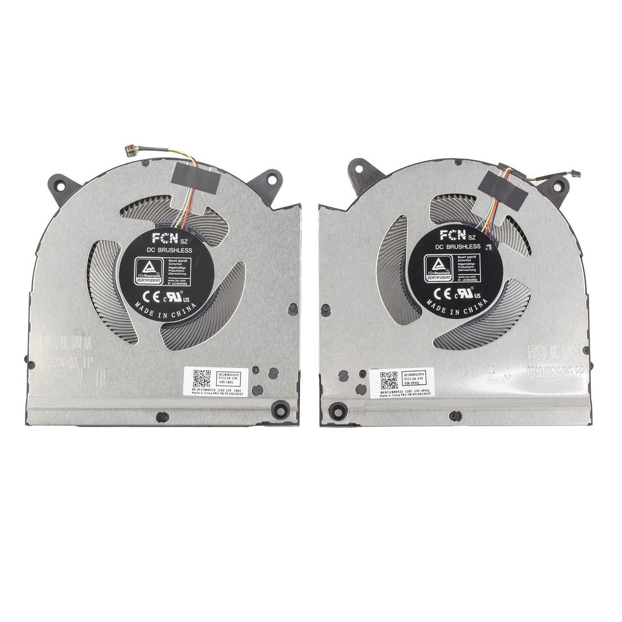 Вентиляторы для Lenovo Legion S7 16IAH7 16ARHA7, (12V CPU+GPU, 5F10S14025, FPLD + FPLC, Original), фото 1