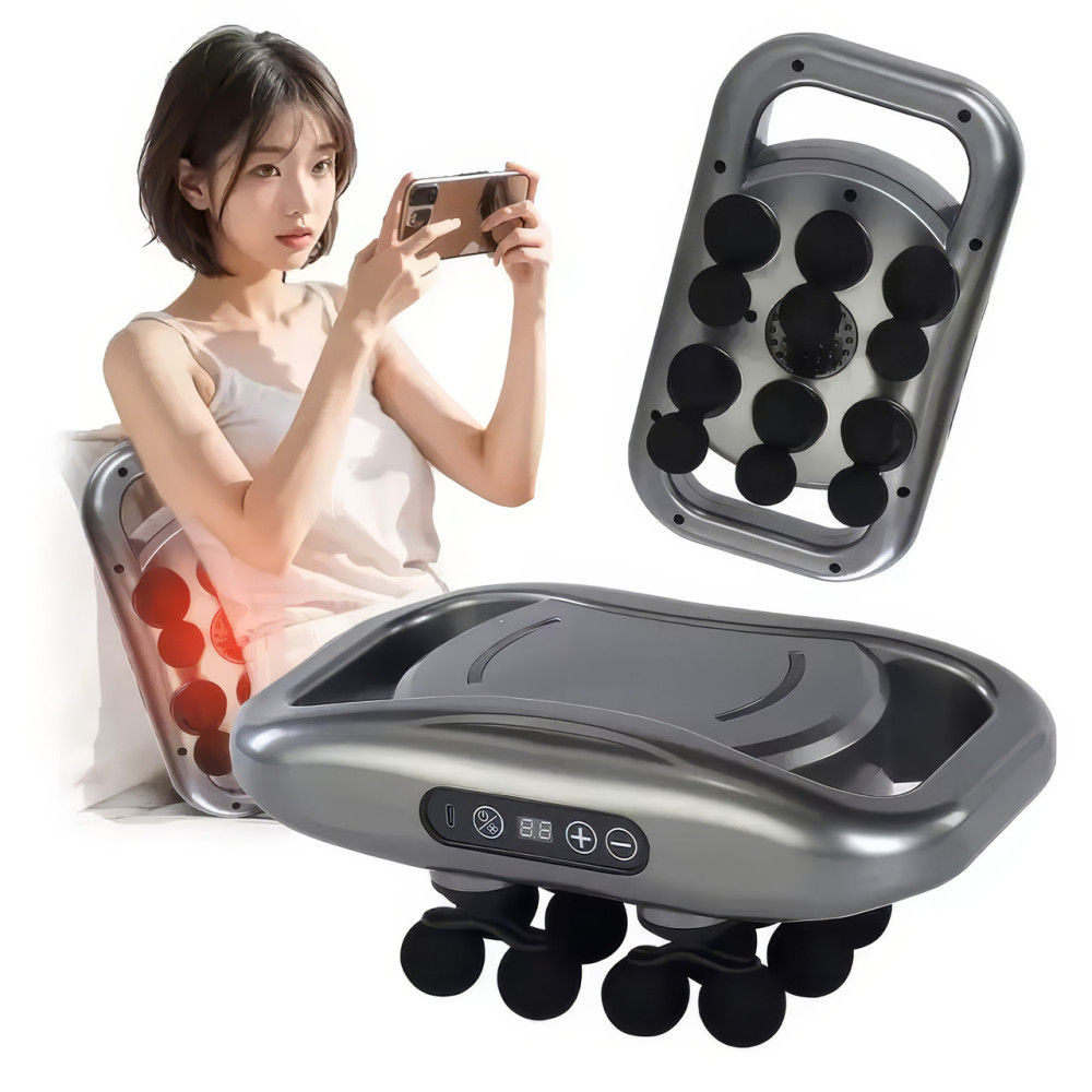 Massage Gun RT-608 Вібромасажер для м'язів із 12 головками AuraHome, фото 1