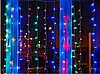 Світлодіодна новорічна гірлянда водоспад 2х2 кольорова, новорічні гірлянди LED для дому на вікно, фото 2
