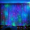 Світлодіодна новорічна гірлянда водоспад 2х2 кольорова, новорічні гірлянди LED для дому на вікно, фото 5