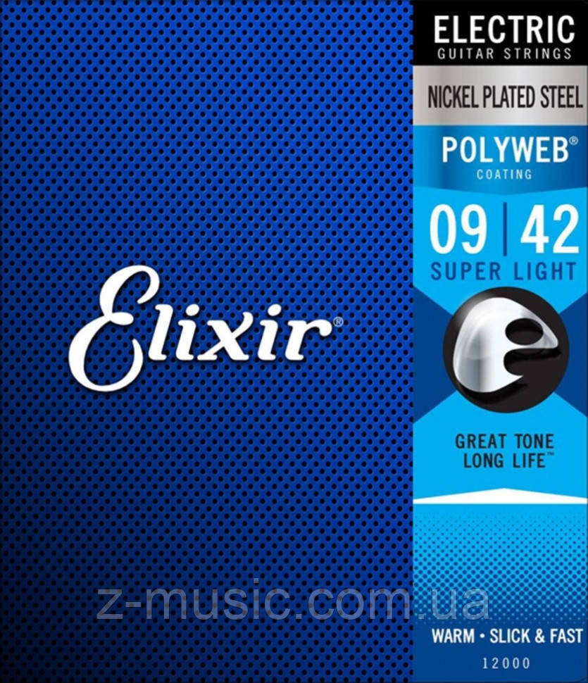 Струни для електрогітари Elixir EL PW SL (9-42)