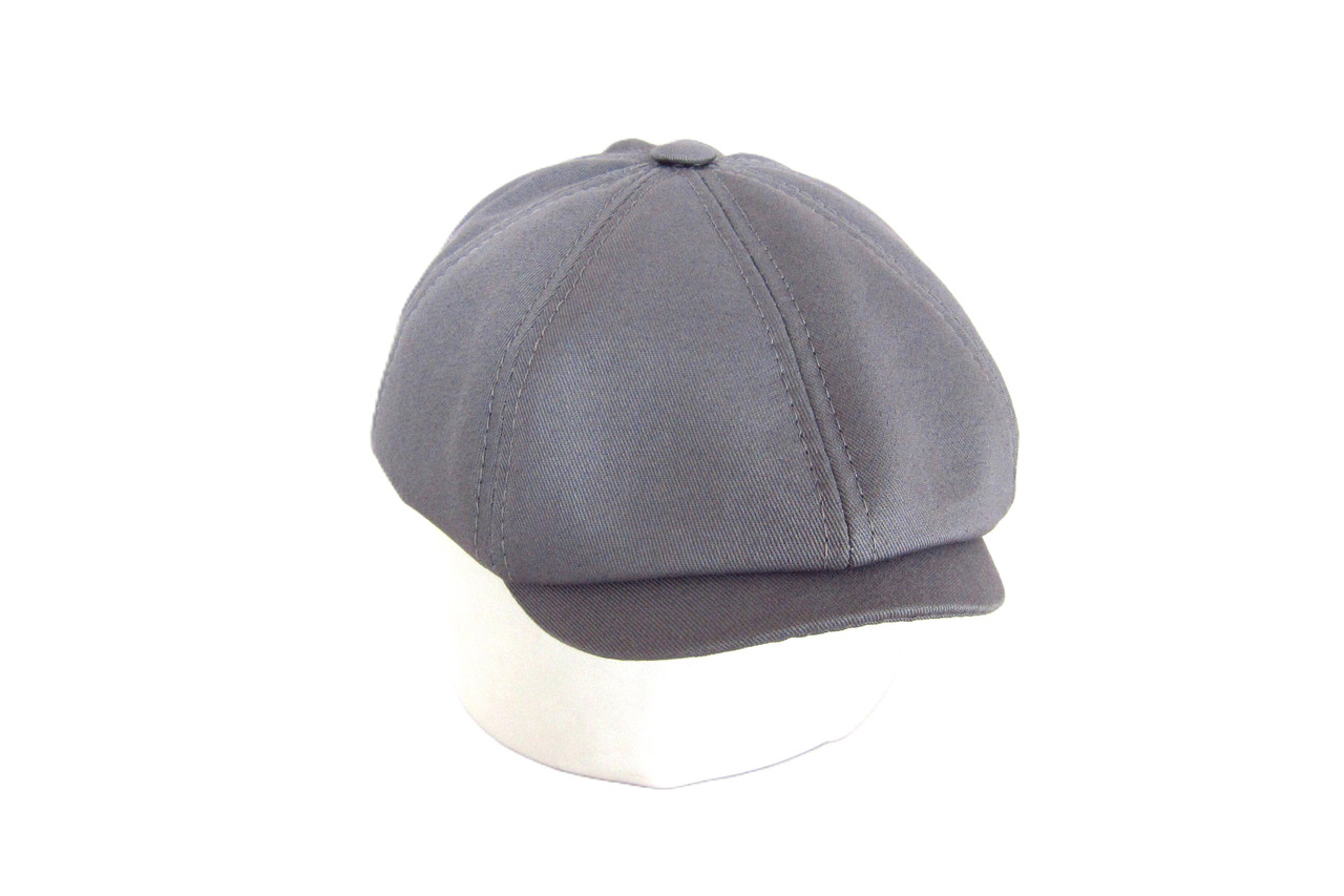 Кепка чоловіча восьмиклінка хуліганка літня котонова світло сіра  DAVANI 73001