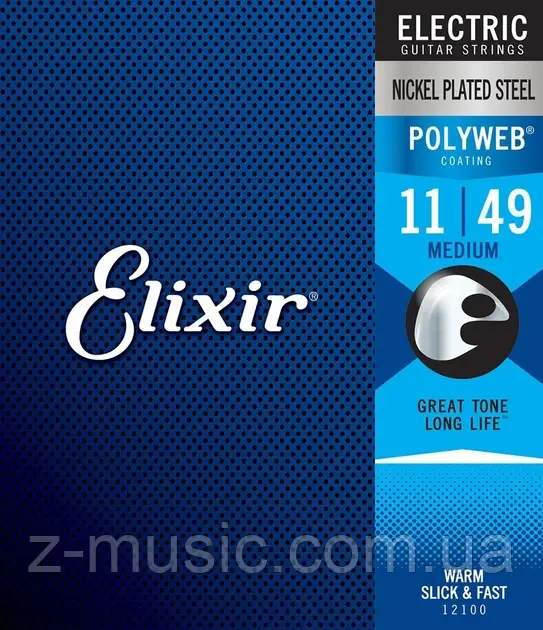 Струни для електрогітари Elixir EL PW M (11-49)