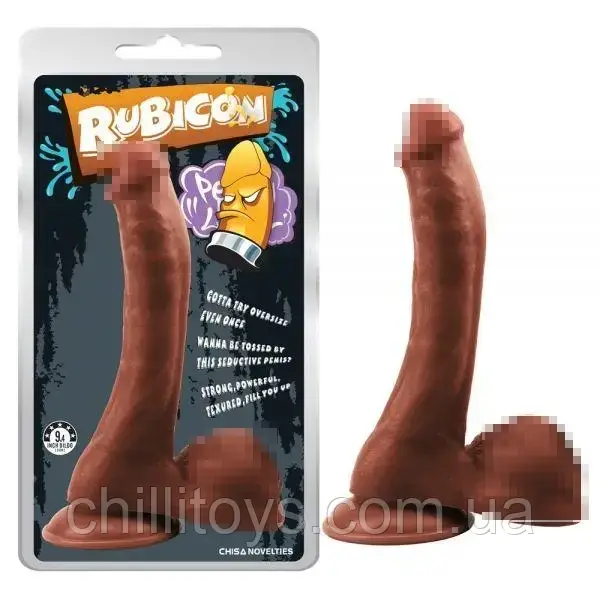 Коричневий фалоімітатор на присосці Cruel Intention Penis, Коричневий