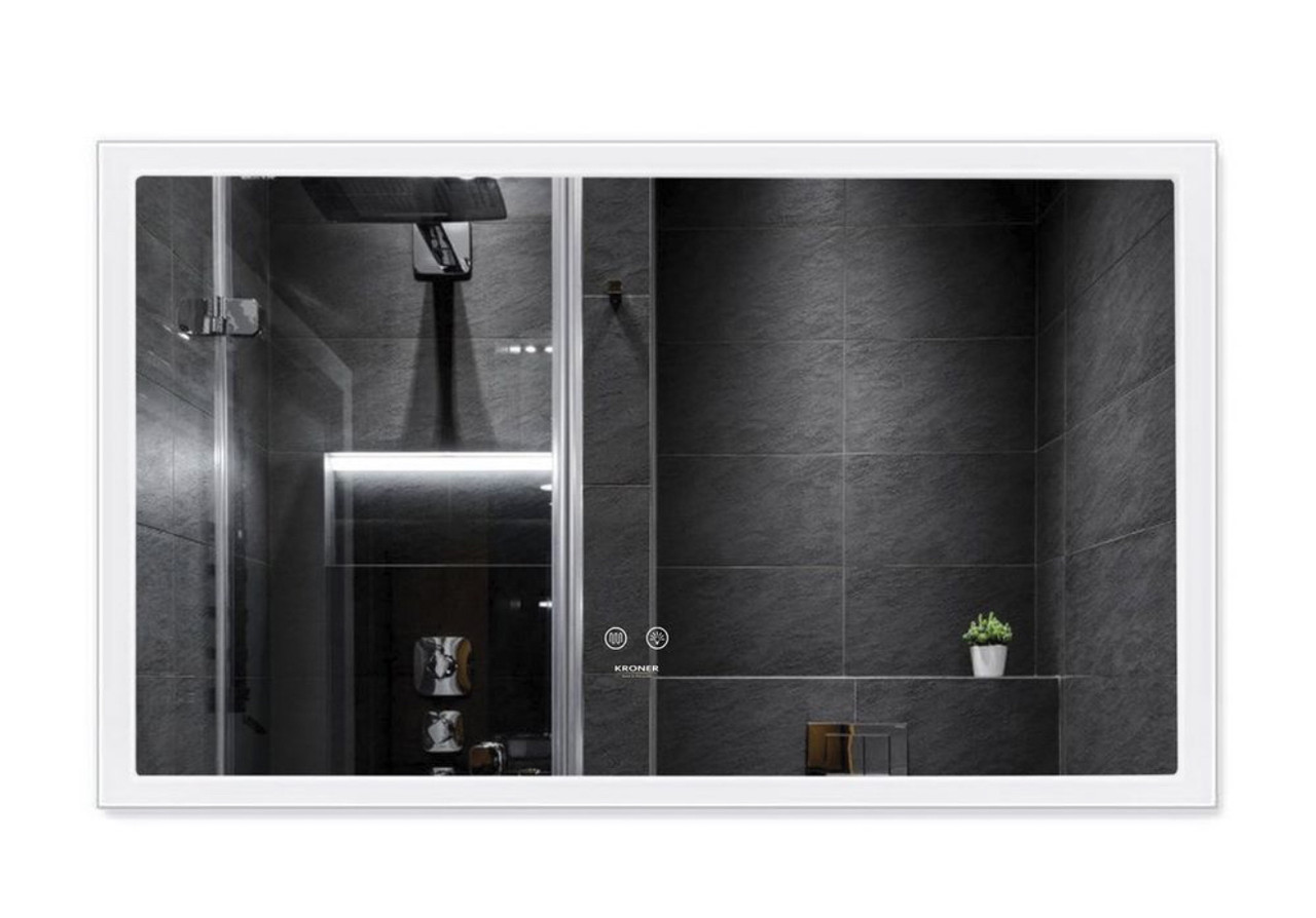 Дзеркало Kroner 100х60см з LED-підсвічуванням та антизапотіванням