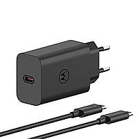 Зарядний пристрій Motorola 68W USB-С + кабель 1 метр чорний (PG38C06281), фото 2