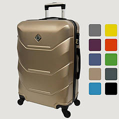 Валіза дорожня з висувною ручкою на коліщатках Bonro 2019 (середня) шампань 58 л ABS-пластик з кодовим замком