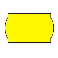 Цінник (фігурний 26х12, рулон 6 метрів жовтий)