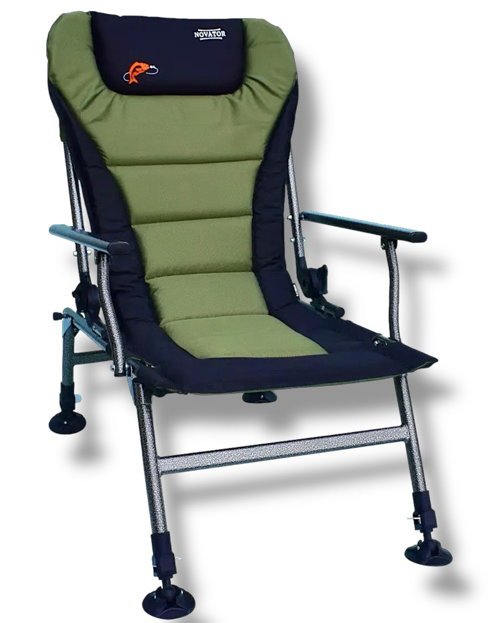 Коропове крісло з відкидною спинкою Novator SR-2 Comfort, рибальське міцне крісло