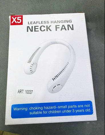 Міні вентилятор на шию Neck Fan акумуляторний портативний переносний USB, фото 3