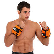 Обтяжувачі-манжети з регульованою вагою для рук та ніг MAXXMMA FWB-04 2 шт. по 1,15 кг, фото 8