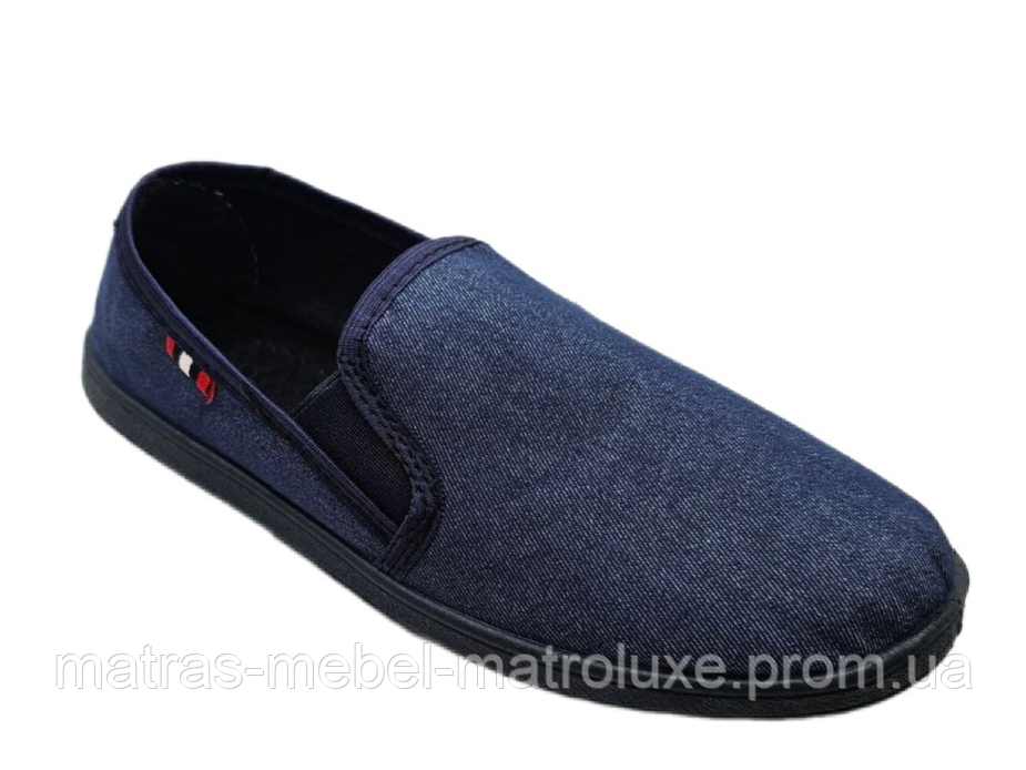 Мокасини чоловічі Ебіас джинс синій (7 пар 41-45)
