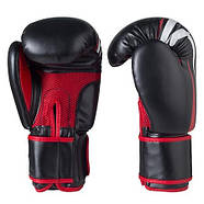 Рукавички боксерські поліуретан Venum 10 унцій 2145-10BK на липучці, фото 3