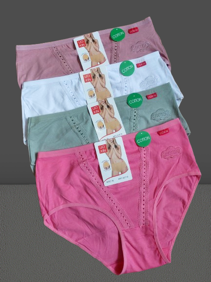 Труси плавки жіночі бавовна стрейч №3714 р.50 52 54 .Від 6шт по 48грн., фото 1