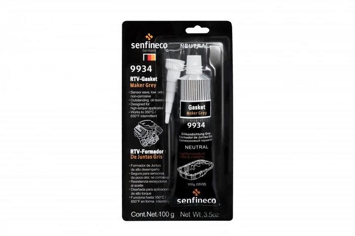 Силіконовий герметик Senfineco RTV Gasket Maker 100г Сірий 9934, фото 1