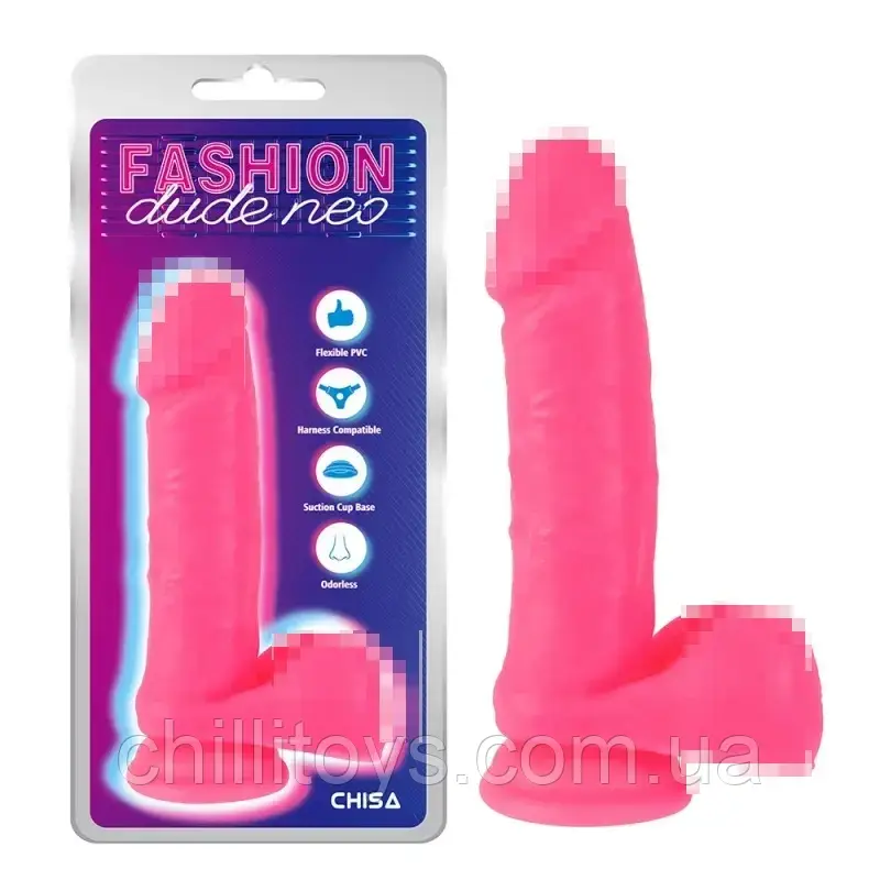 Фалоімітатор на присосці Dual Density Cock Dildo Pink 7.6, Рожевий