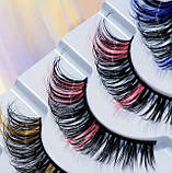 Накладні вії з кольором 10 пар Eyelashes Mixed-Multicolor 01 + клей у подарунок, фото 5