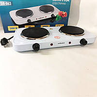 Електроплита 2 конфорки Sea, Переносна електрична плита, Плита побутова портативна YP-60