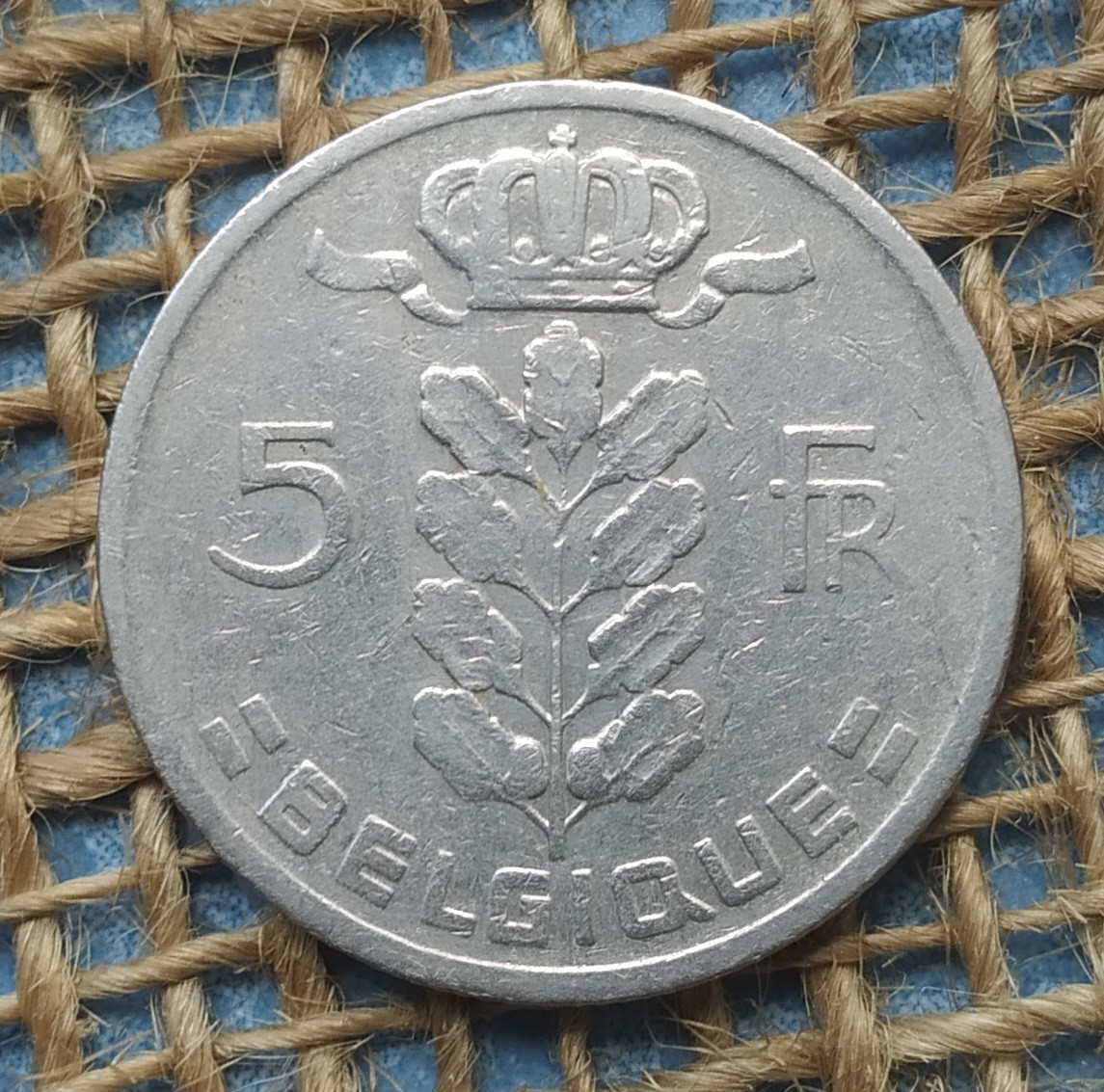 5 франкiв 1965 року. Бельгiя