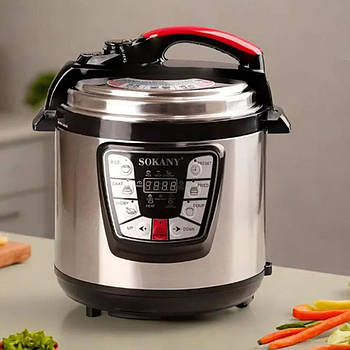 Мультиварка скороварка 6л, 10 програм, 1000Вт, SK-2401 / Багатофункціональна мультиварка для дому