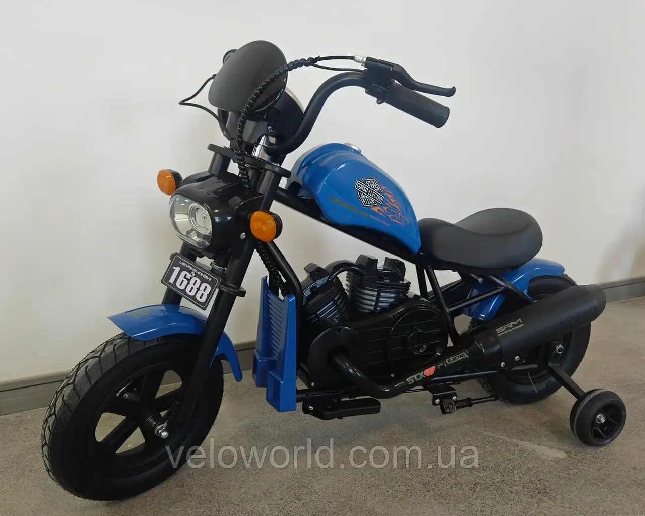 Мотоцикл електричний дитячий Corso H-42724 (1) двигун 160W, акумулятор 24V5Ah, Bluetooth, звук двигуна, в коробці