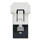 Розетка комп'ютерна RJ45 одинарна категорія 6 STP 1 модуль білий Unica New NU341618, фото 5