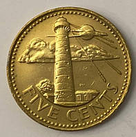 Монета Барбадосу 5 центів 1988-2012 рр.