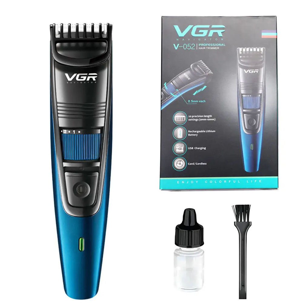 Машинка для стрижки волосся і бороди, з USB, VGR V-052 / Тример для стрижки / Чоловічий тример для бороди