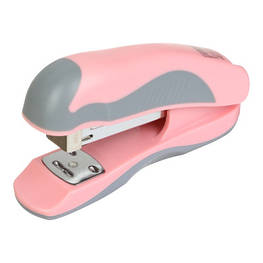 Степлер Buromax пластиковий PASTEL, 20 аркушів, (скоби №24, 26), 111 х 62 х 32 мм, рожевий (BM.4215-10) - оригінал