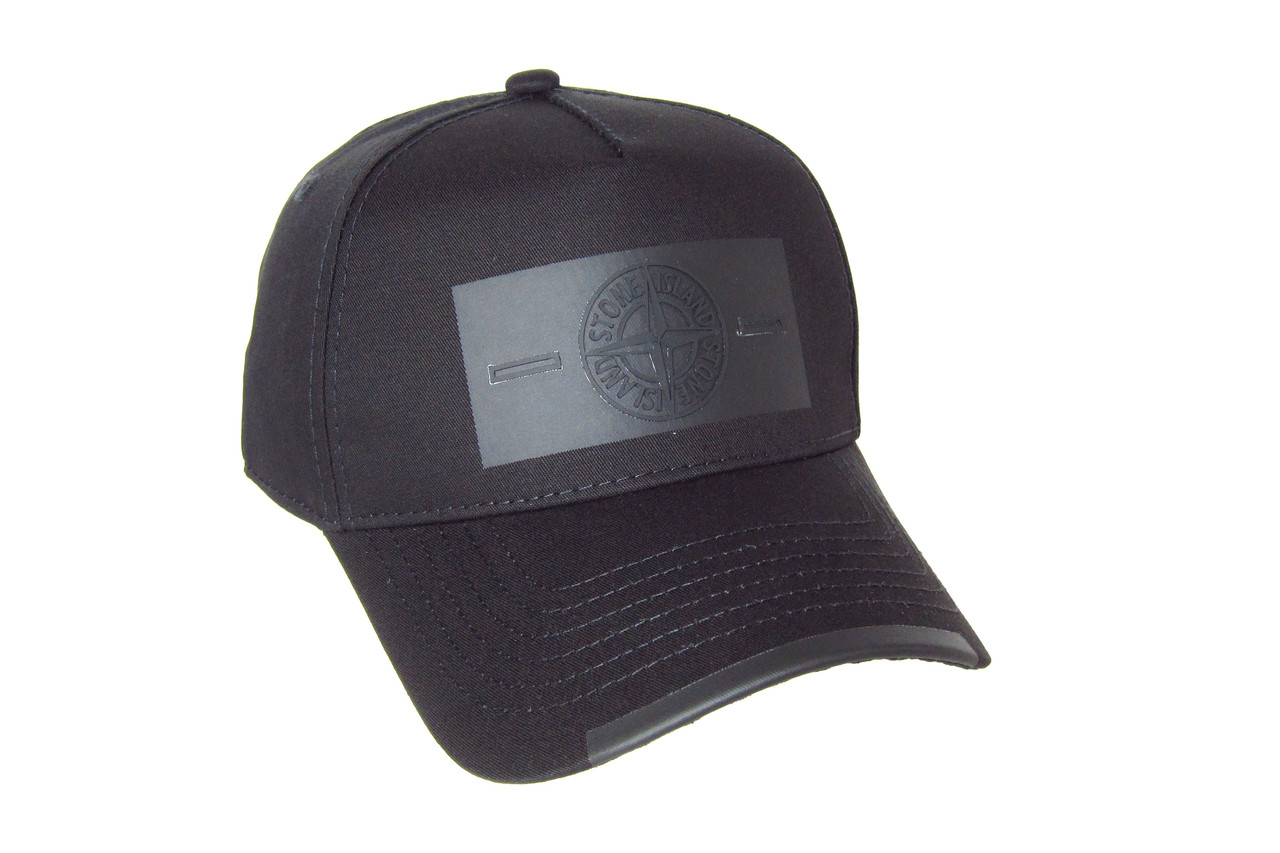 Кепка бейсболка котонова чорна STONE ISLAND-СТОУН АЙЛЕНД 71024, фото 1