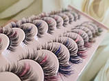 Накладні вії з кольором 10 пар Eyelashes Mixed-Multicolor 02 + клей у подарунок, фото 6