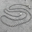 Срібна цепочка Бісмарк, ширина 3,5 мм. Тонкий ланцюжок на шию. Довжина 50 см, фото 9