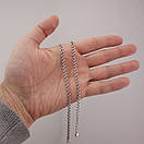 Срібна цепочка Бісмарк, ширина 3,5 мм. Тонкий ланцюжок на шию. Довжина 50 см, фото 3