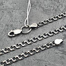 Срібна цепочка Бісмарк, ширина 3,5 мм. Тонкий ланцюжок на шию. Довжина 50 см, фото 10