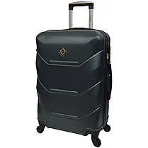 Валіза дорожня на колесах Bonro 2019 M середня смарагдова пластикова з висувною ручкою і кодовим замком, фото 4