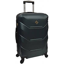 Валіза дорожня на колесах Bonro 2019 M середня смарагдова пластикова з висувною ручкою і кодовим замком, фото 3